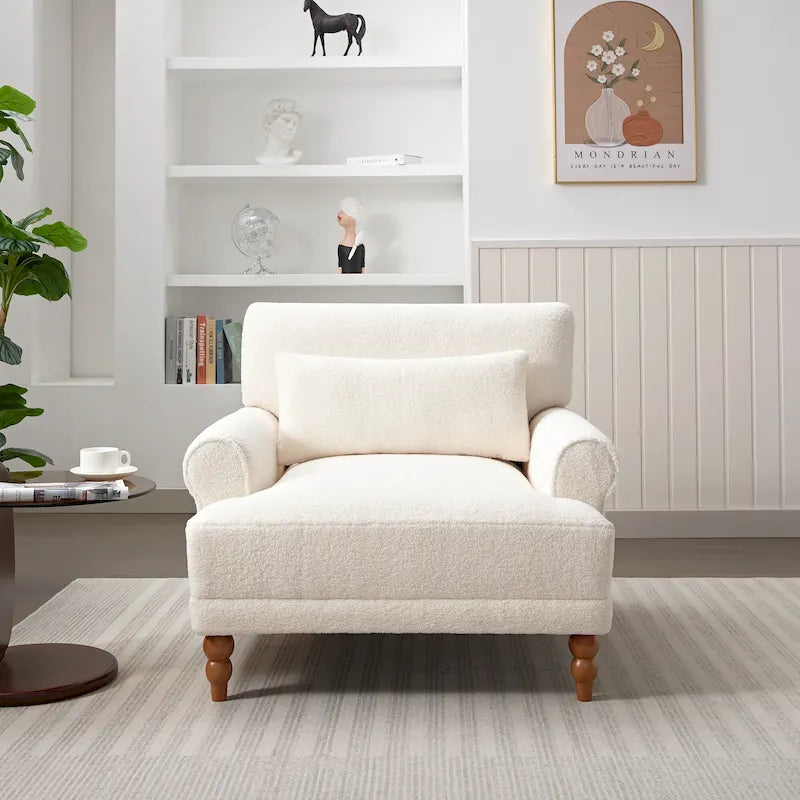 Fauteuil d'appoint en velours vert / blanc / beige, siège simple, accoudoir rond