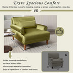 Fauteuil d'appoint en velours vert / blanc / beige, siège simple, accoudoir rond