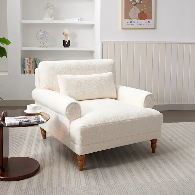 Fauteuil d'appoint en velours vert / blanc / beige, siège simple, accoudoir rond