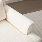 Fauteuil d'appoint en velours vert / blanc / beige, siège simple, accoudoir rond