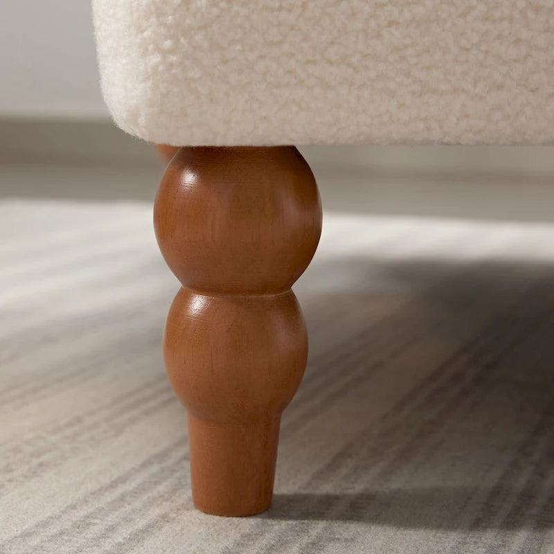 Fauteuil d'appoint en velours vert / blanc / beige, siège simple, accoudoir rond