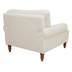 Fauteuil d'appoint en velours vert / blanc / beige, siège simple, accoudoir rond