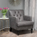 Fauteuil club capitonné Slate 28 avec clous de tapissier
