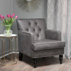 Fauteuil club capitonné Slate 28 avec clous de tapissier