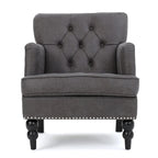 Fauteuil club capitonné Slate 28 avec clous de tapissier