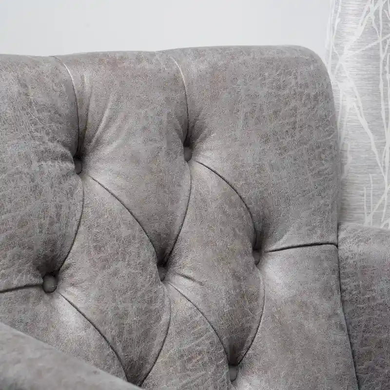 Fauteuil club capitonné Slate 28 avec clous de tapissier