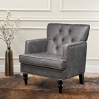 Fauteuil club capitonné Slate 28 avec clous de tapissier