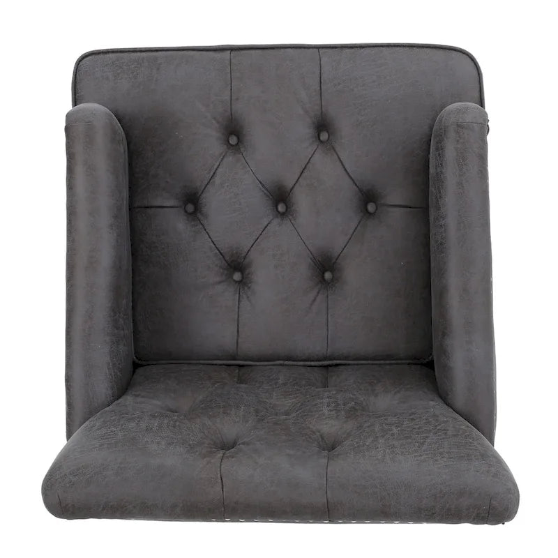 Fauteuil club capitonné Slate 28 avec clous de tapissier