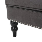 Fauteuil club capitonné Slate 28 avec clous de tapissier
