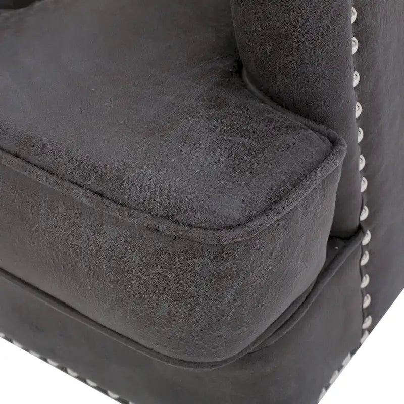 Fauteuil club capitonné Slate 28 avec clous de tapissier