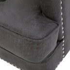 Fauteuil club capitonné Slate 28 avec clous de tapissier