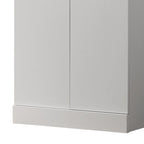 Armoire de rangement blanche à double porte, montage par 1 personne
