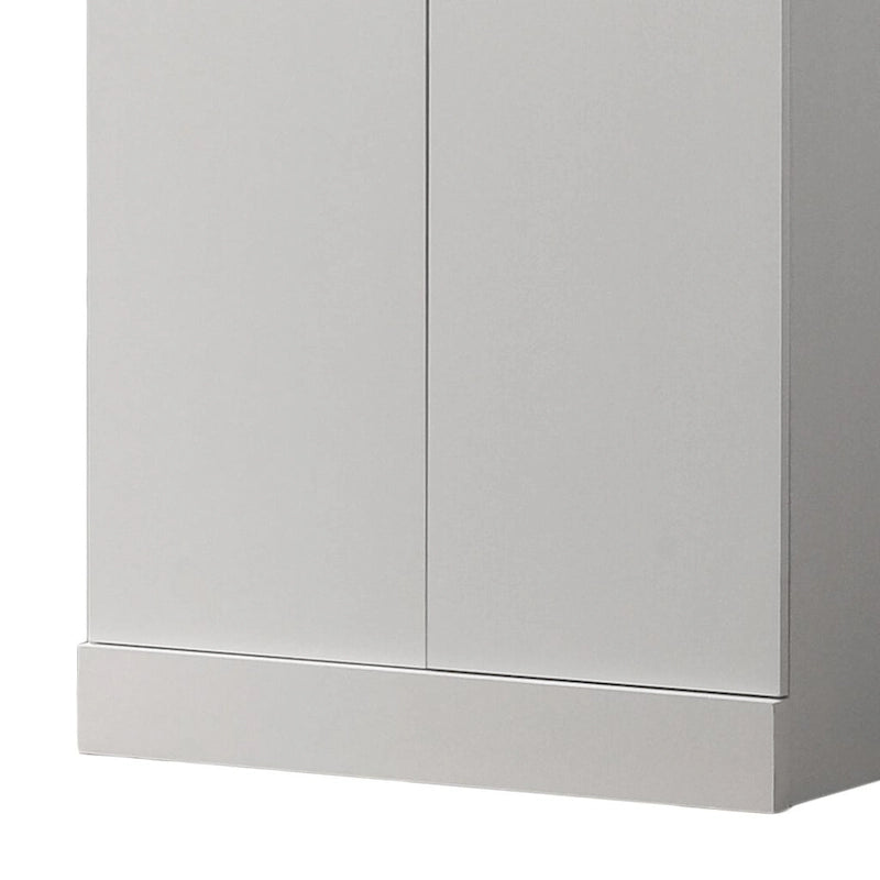 Armoire de rangement blanche à double porte, montage par 1 personne