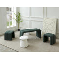 Ensemble ottoman de banc rembourré moderne comprenant quatre bancs