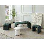 Ensemble ottoman de banc rembourré moderne comprenant quatre bancs