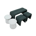 Ensemble ottoman de banc rembourré moderne comprenant quatre bancs