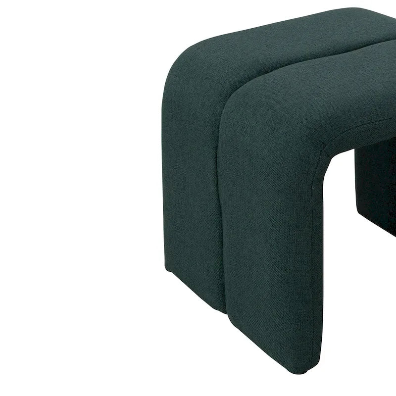 Ensemble ottoman de banc rembourré moderne comprenant quatre bancs