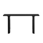 Console en rotin noir/naturel avec pieds ronds creux