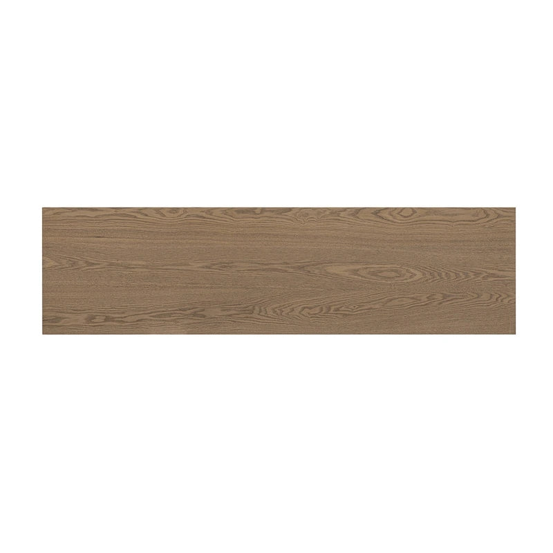 Console en rotin noir/naturel avec pieds ronds creux