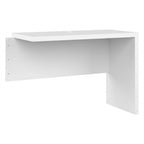 Retour de bureau 42 po de large | Blanc pur / Gris moderne / Érable anthracite | Configuration en L/U | Pour 1 personne