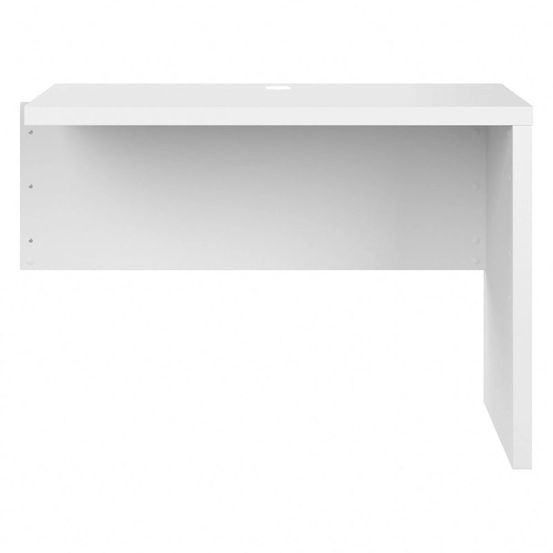Retour de bureau 42 po de large | Blanc pur / Gris moderne / Érable anthracite | Configuration en L/U | Pour 1 personne