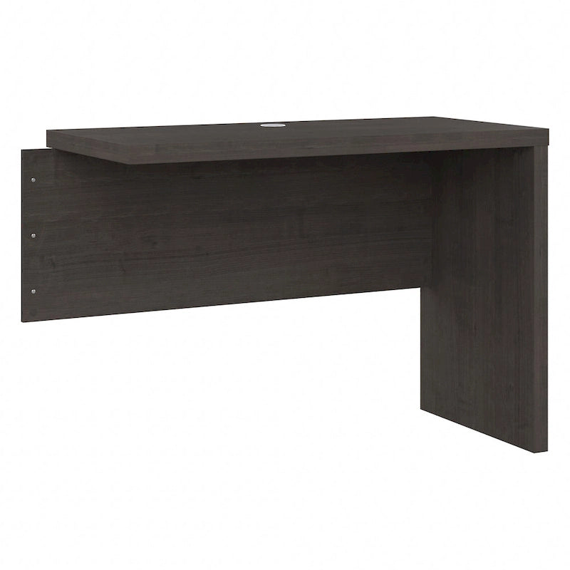 Retour de bureau 42 po de large | Blanc pur / Gris moderne / Érable anthracite | Configuration en L/U | Pour 1 personne