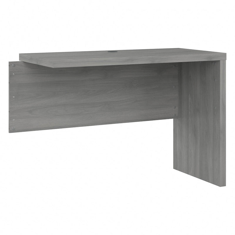 Retour de bureau 42 po de large | Blanc pur / Gris moderne / Érable anthracite | Configuration en L/U | Pour 1 personne