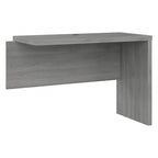 Retour de bureau 42 po de large | Blanc pur / Gris moderne / Érable anthracite | Configuration en L/U | Pour 1 personne