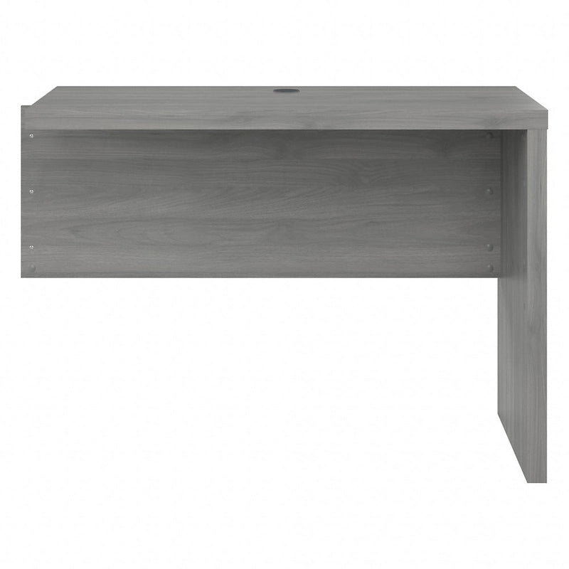 Retour de bureau 42 po de large | Blanc pur / Gris moderne / Érable anthracite | Configuration en L/U | Pour 1 personne