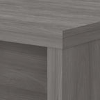 Retour de bureau 42 po de large | Blanc pur / Gris moderne / Érable anthracite | Configuration en L/U | Pour 1 personne