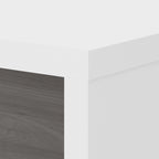 Retour de bureau 42 po de large | Blanc pur / Gris moderne / Érable anthracite | Configuration en L/U | Pour 1 personne