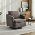 Fauteuil pivotant en tissu bouclé jaune moutarde, 1 place