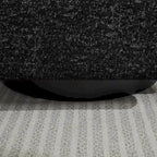 Fauteuil pivotant en tissu bouclé jaune moutarde, 1 place