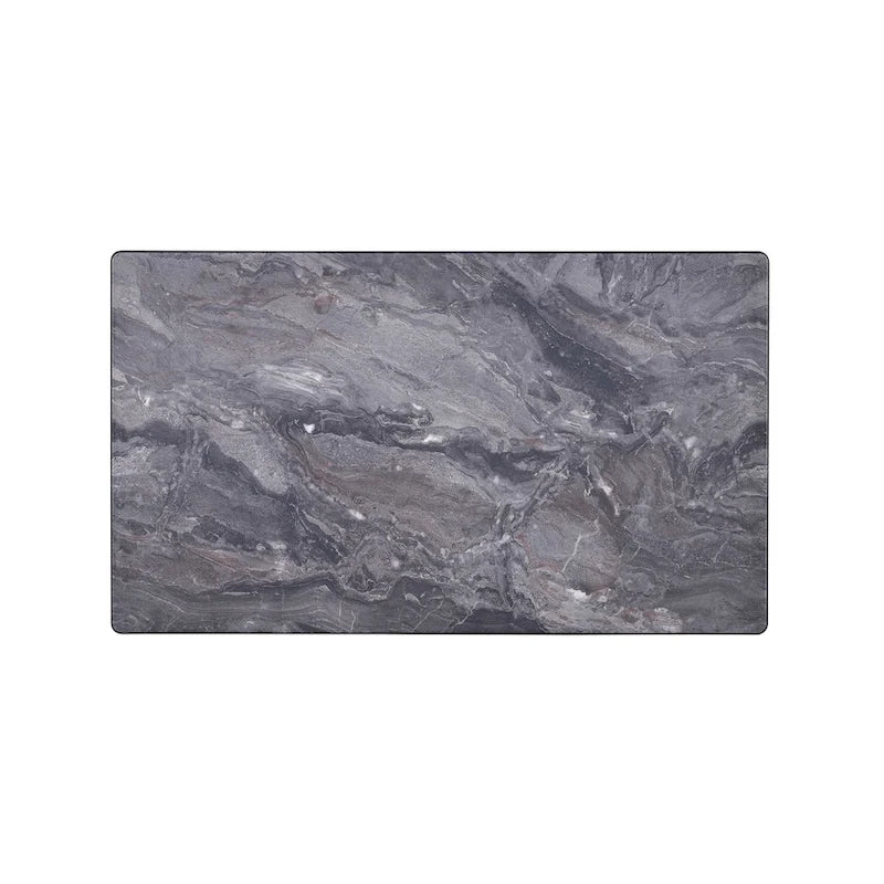 HomeRoots Table Basse en Bois Massif et Pierre 47 Gris et Noyer - 47" x 18" x 28"
