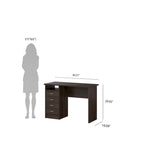 Bureau 4 tiroirs avec étagère ouverte, multicolore, pour une personne