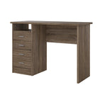 Bureau 4 tiroirs avec étagère ouverte, multicolore, pour une personne