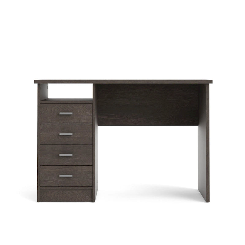 Bureau 4 tiroirs avec étagère ouverte, multicolore, pour une personne