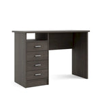 Bureau 4 tiroirs avec étagère ouverte, multicolore, pour une personne