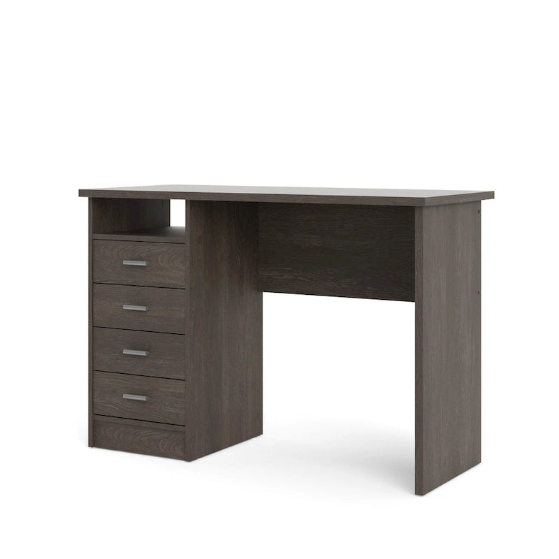 Bureau 4 tiroirs avec étagère ouverte, multicolore, pour une personne