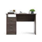 Bureau 4 tiroirs avec étagère ouverte, multicolore, pour une personne