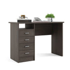 Bureau 4 tiroirs avec étagère ouverte, multicolore, pour une personne