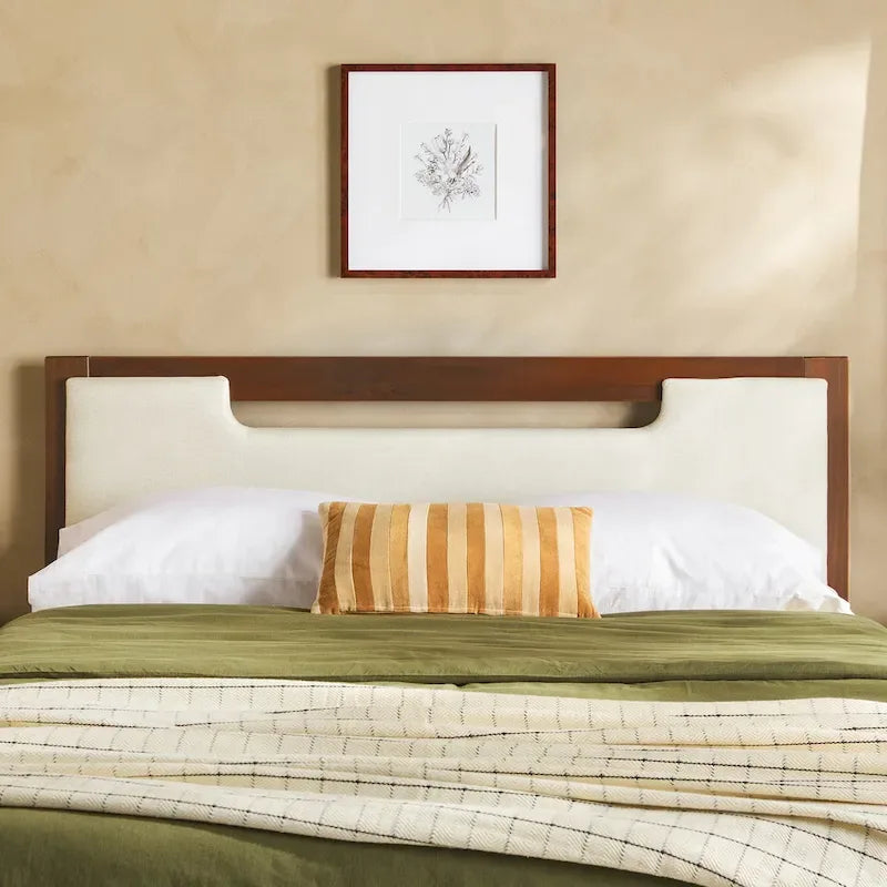 Lit plateforme de rangement Walker Edison Mid Century Modern en bois massif
