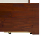 Lit plateforme de rangement Walker Edison Mid Century Modern en bois massif