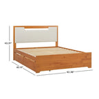 Lit plateforme de rangement Walker Edison Mid Century Modern en bois massif