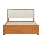 Lit plateforme de rangement Walker Edison Mid Century Modern en bois massif