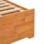 Lit plateforme de rangement Walker Edison Mid Century Modern en bois massif