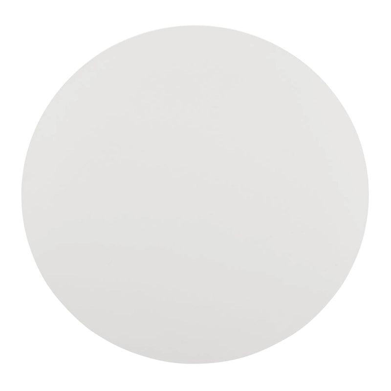 Table basse ronde beige/blanche avec étagère de rangement ouverte, 76x76x46 cm