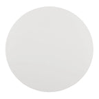 Table basse ronde beige/blanche avec étagère de rangement ouverte, 76x76x46 cm