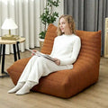 Fauteuil de sol en polaire marron "Teddy", 1 place