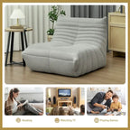 Fauteuil de sol en polaire marron "Teddy", 1 place